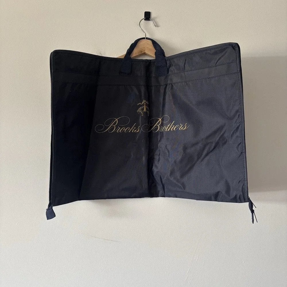 Brooks Brothers Golden Navy Convertible Suit Garment Storage Bag Travel Luggage